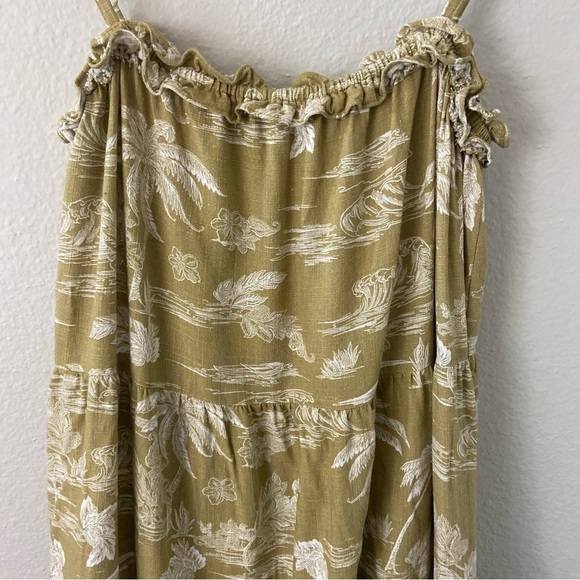 A.N.A. A New Approach Oasis Convo Mini Dress Tiered Linen Blend Tiered Ruffle M - Picture 3 of 9